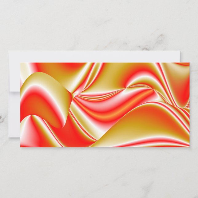 Cartão Amor e Abstrato 3D Rainbowart Dourado (Frente)