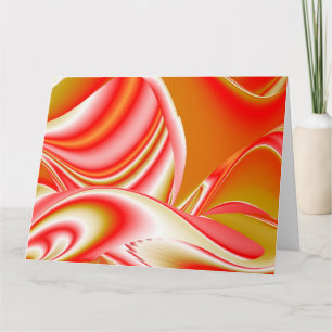 Cartão Amor e Abstrato 3D Rainbowart Dourado