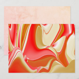 Cartão Amor e Abstrato 3D Rainbowart Dourado