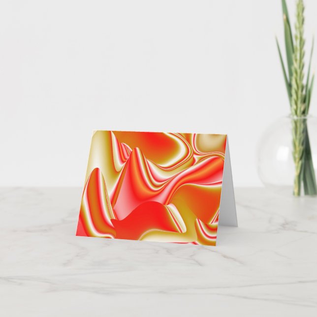 Cartão Amor e Abstrato 3D Rainbowart Dourado (Frente)