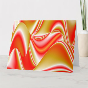 Cartão Amor e Abstrato 3D Rainbowart Dourado