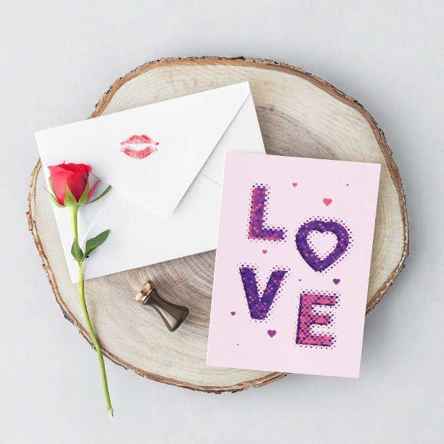 Cartão Amor e coração (Criador carregado)