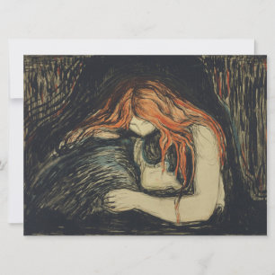Cartão Amor e Dor (O Vampiro) (por Edvard Munch)