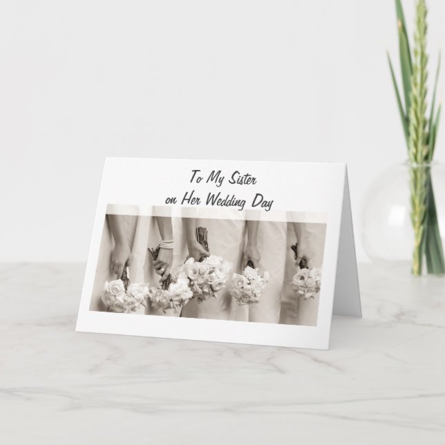 CARTÃO AMOR E FELICIDADE NO CASAMENTO DA IRMÃ (Frente)