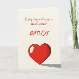 Cartão Amor e Grande Dia de os namorados Vermelho