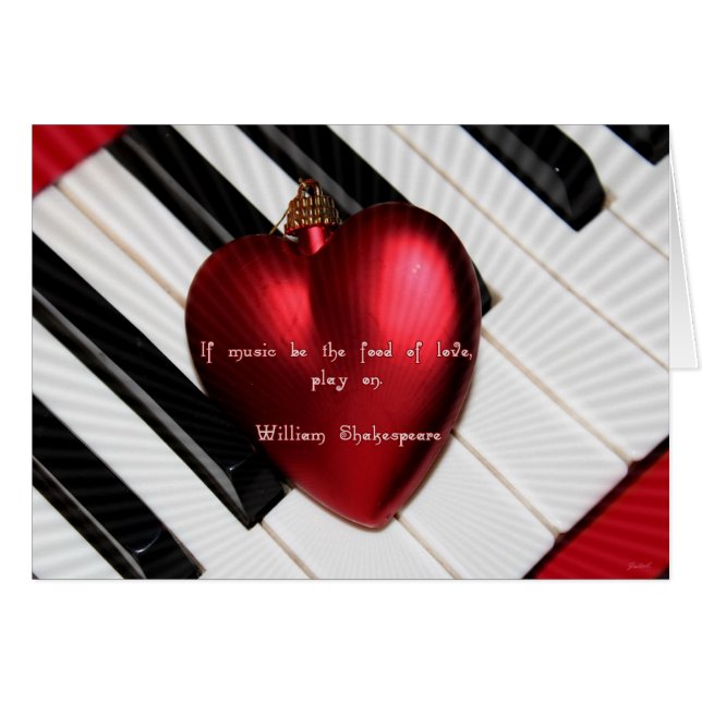 Cartão Amor e Música (Frente Horizontal)