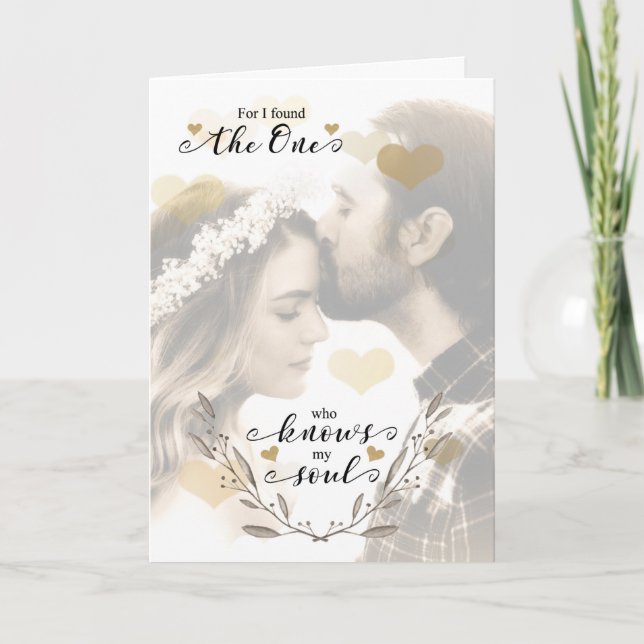 Cartão Amor e Romance Encontraram aquele que conhece minh (Frente)