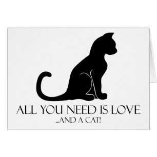 Cartão Amor e um gato