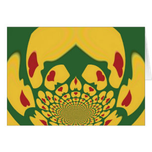 Cartão Amor em Cores Rasta: Reggae Hearts