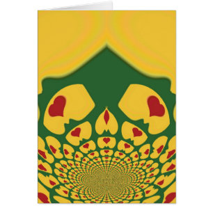 Cartão Amor em Cores Rasta: Reggae Hearts