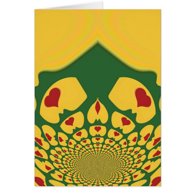 Cartão Amor em Cores Rasta: Reggae Hearts (Frente)