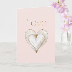 Cartão Amor em Ouro Rosa para Sempre Corações