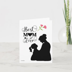 Cartão amor em preto e branco para o dia das mães
