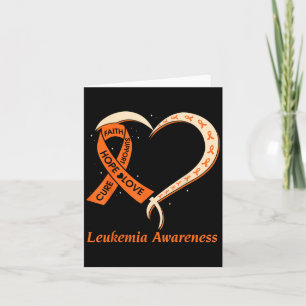Cartão Amor Esperança Suporte Leucemia Cancer Consciência