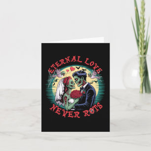 Cartão Amor Eterno Nunca Rota Casamento Zombie Romance Ha