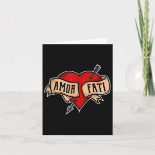 Cartão Amor Fati - Click Nietzsche Tattoo Heart Design