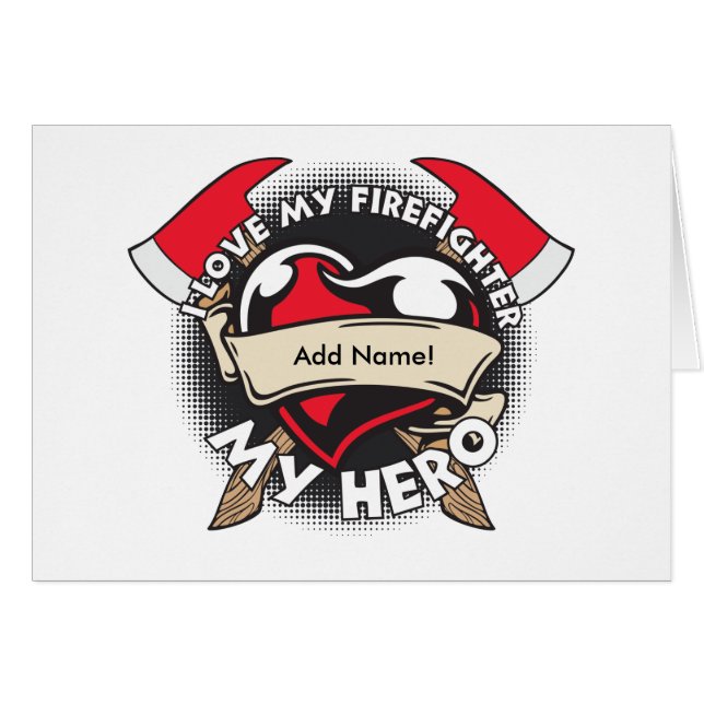 Cartão Amor feito sob encomenda meu sapador-bombeiro (Frente Horizontal)