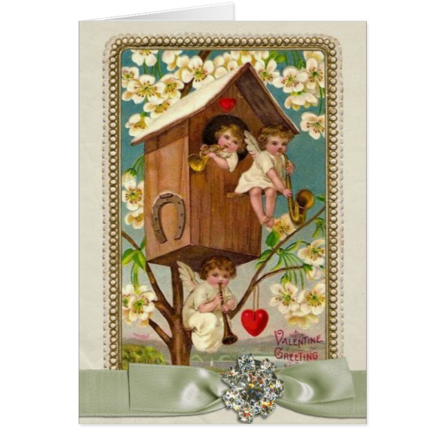 Cartão Amor floral dos anjos (Frente)