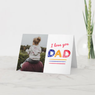 Cartão Amor Fofo você Papai Letreiro Foto do Pai