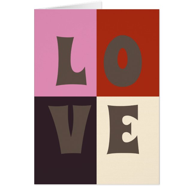 Cartão AMOR Gato Rosa Vermelho Ivory (Frente)