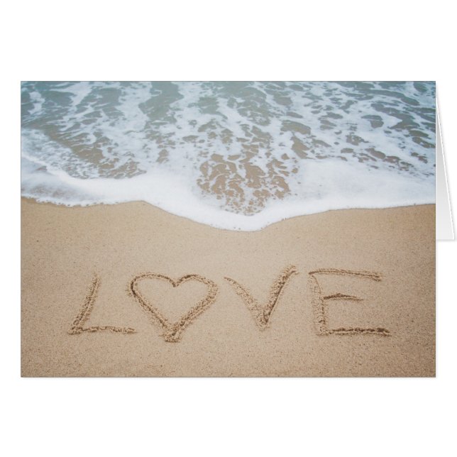 Cartão Amor II da praia (Frente Horizontal)