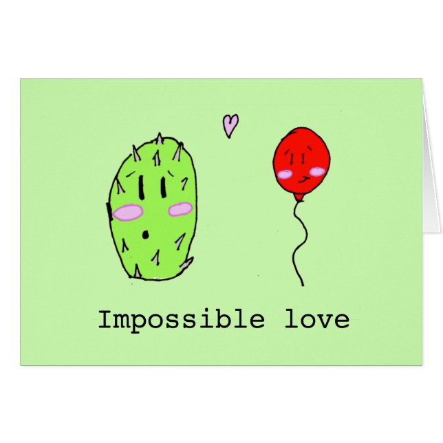 Cartão Amor impossivel e bonito (Frente Horizontal)