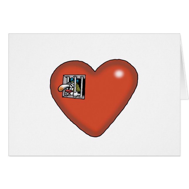 Cartão Amor impossível - prisioneiro do amor (Frente Horizontal)