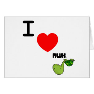 Cartão amor inábil da tartaruga