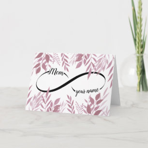 Cartão Amor infinito, mãe presente