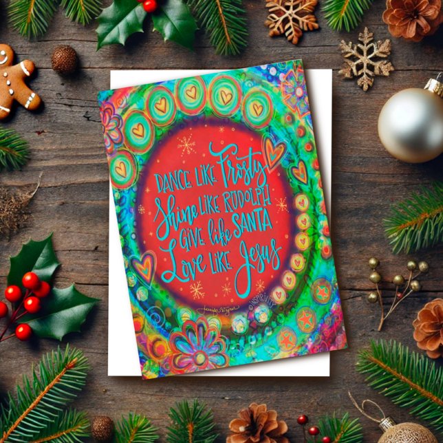 Cartão Amor Inspirador como Jesus Citação Inspirivência (Criador carregado)