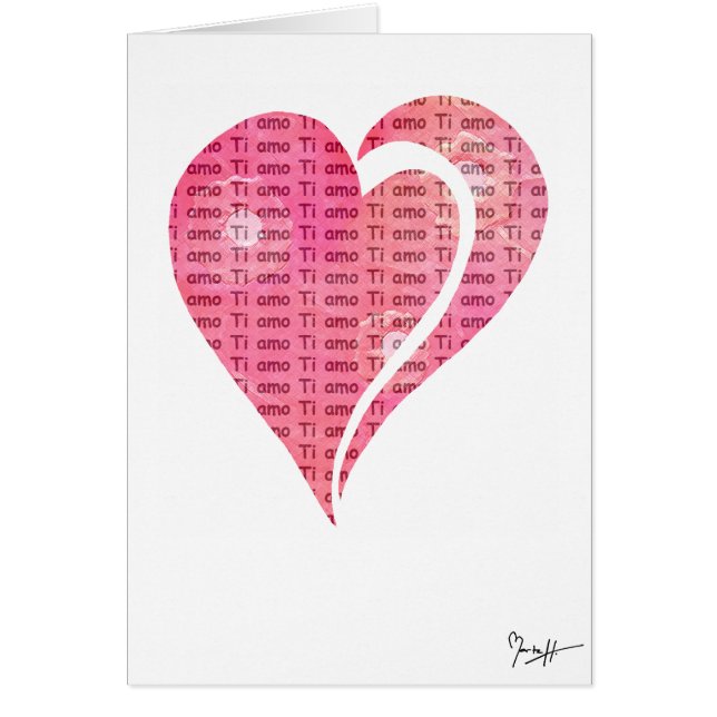 Cartão Amor internacional - italiano (Frente)