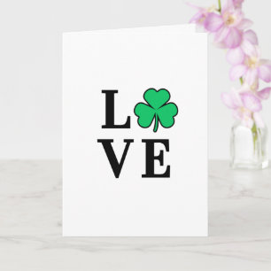 Cartão AMOR Irlanda Trevo Shamrock Mínimo Para Todos os F