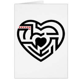 Cartão amor labirinto