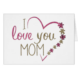 Cartão Amor Mãe Dia de as mães Heart