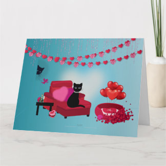 Cartão Amor Miado - Cupido - Saco de Presente para Gatos