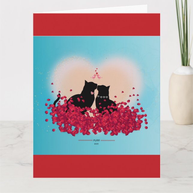 Cartão Amor Miau - Bolsa de Presente Beijo (Frente)