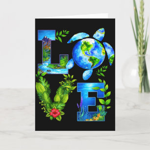 Cartão Amor Mundo Dia da Terra Planeta Aniversário Terra 
