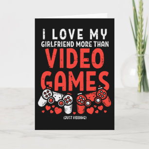 Cartão Amor Namorada Mais Vídeo Jogo Engraçado Dia dos Na