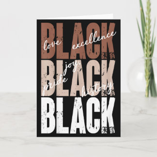 Cartão Amor Negro Excelência Alegria Orgulho História Neg