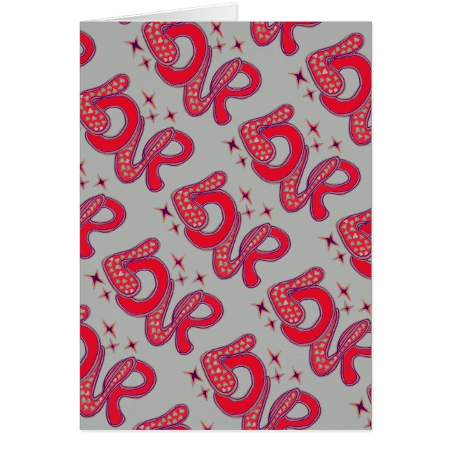 Cartão Amor no estilo dos anos 60 (Frente)