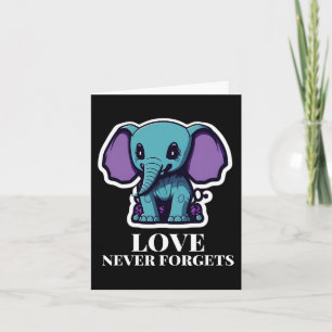 Cartão Amor Nunca Esquece Elefante Para Meninas Alzheimer