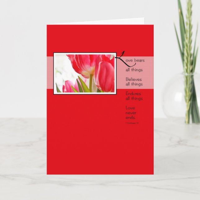 Cartão Amor Nunca Termina (Frente)