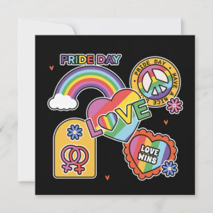 Cartão Amor. Orgulho LGBT+. Dia do Orgulho. Amor arco-íri