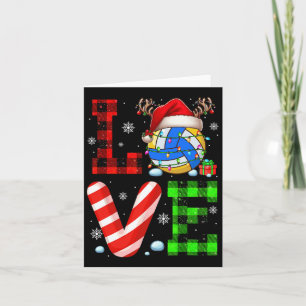 Cartão Amor Papais noeis De Voleibol Reindeer Engraçado