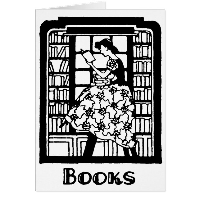 Cartão Amor para ler livros (Frente)