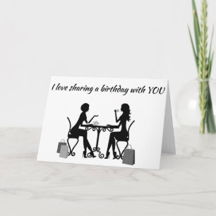 CARTÃO "AMOR" ** PARTILHANDO UM ANIVERSÁRIO COM VOCÊ** E