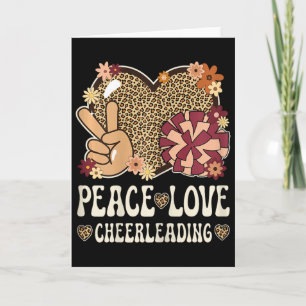 Cartão Amor Paz Torcedora Amante Estampa de Leopardo Torc