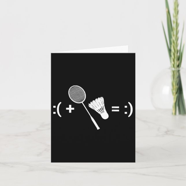 Cartão Amor pelo Badminton Peteca Raquete Esporte Badmint (Frente)