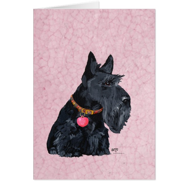 Cartão Amor pelo Terrier Escocês (Frente)