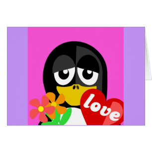 CARTÃO AMOR PENGUIN